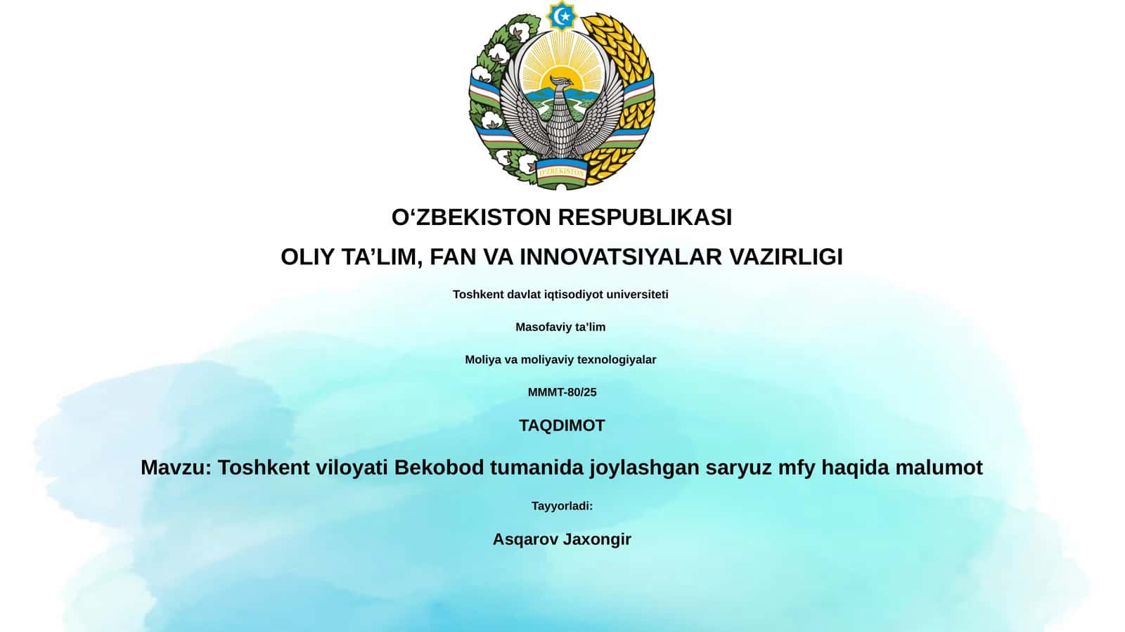 Saryuz mfy haqida malumot