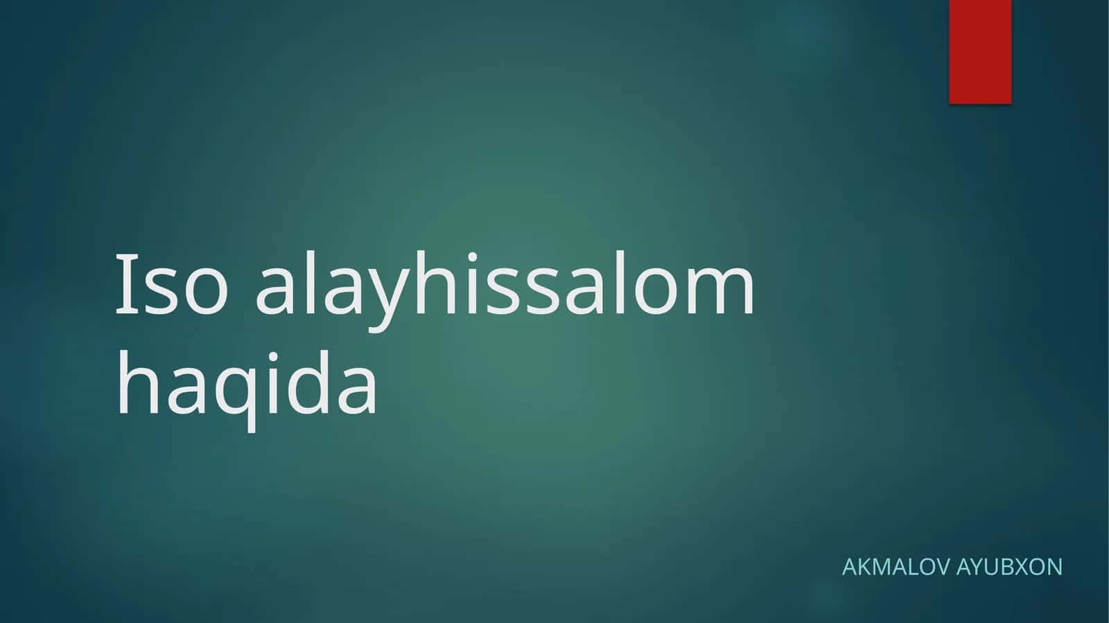 Iso alayhissalom haqida