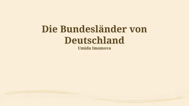Die Bundesländer von Deutschland