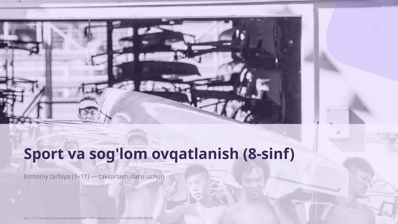 Sport va sog'lom ovqatlanish (8-sinf)