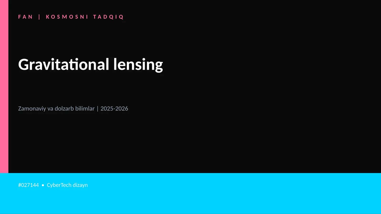 Gravitational lensing