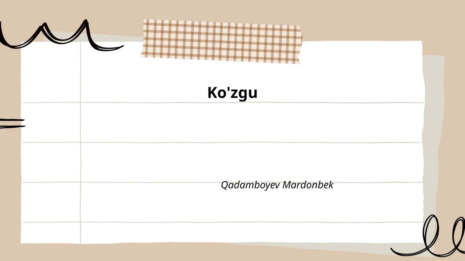 Ko'zgu Tarixiy Rivojlanishi