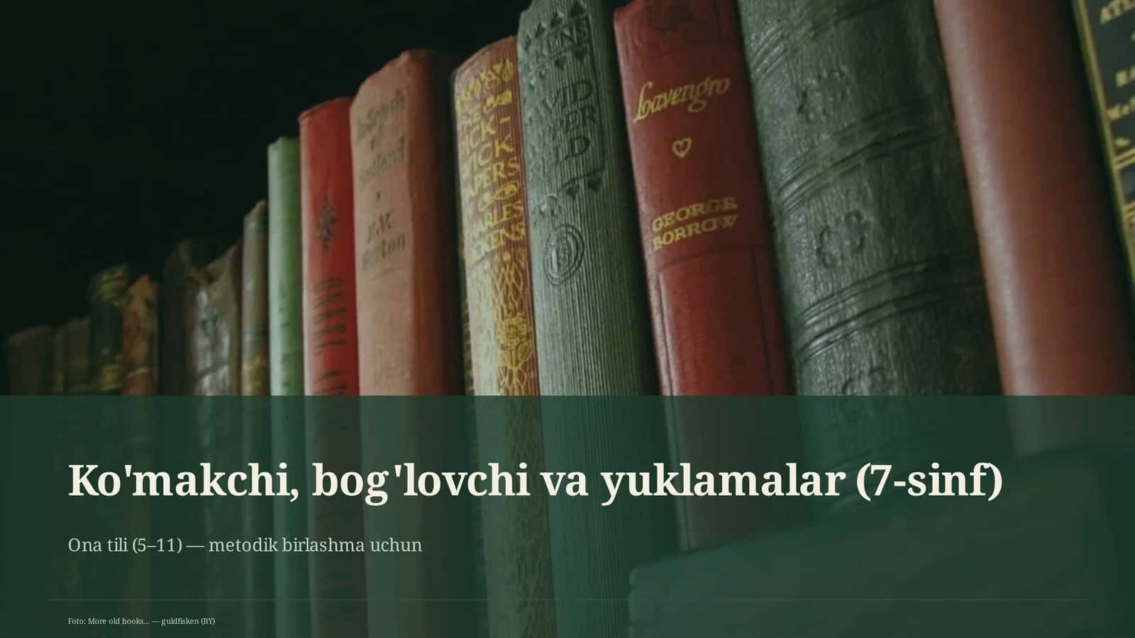 Ona tili (5-11) — metodik birlashma uchun
