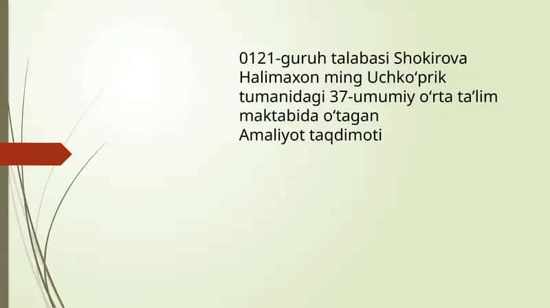 Amaliyot taqdimoti
