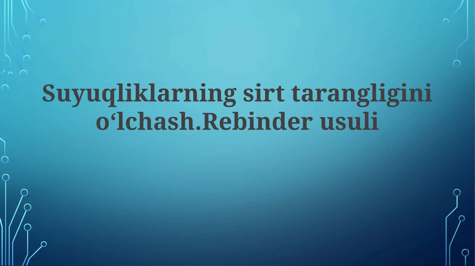 Sirt tarangligini hisoblash formulalari