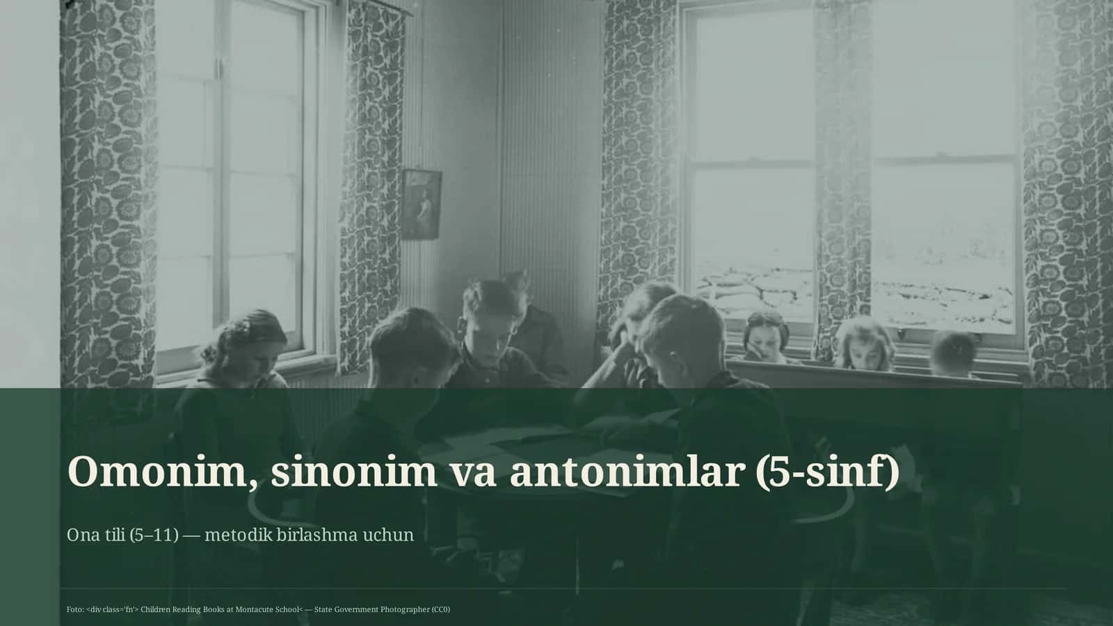 Ona tili (5–11) — metodik birlashma uchun