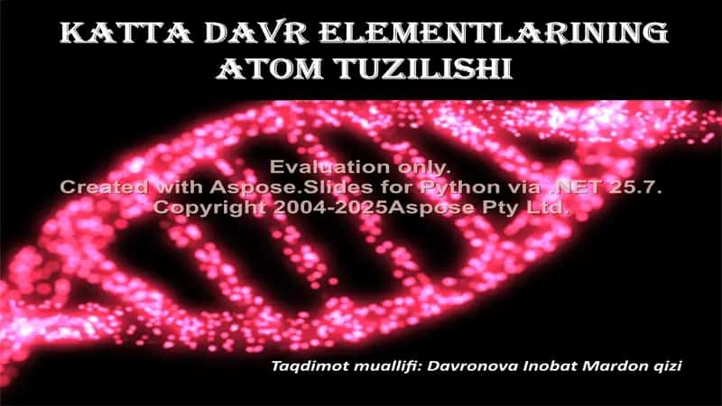 Katta davr elementlarining atom tuzilishi