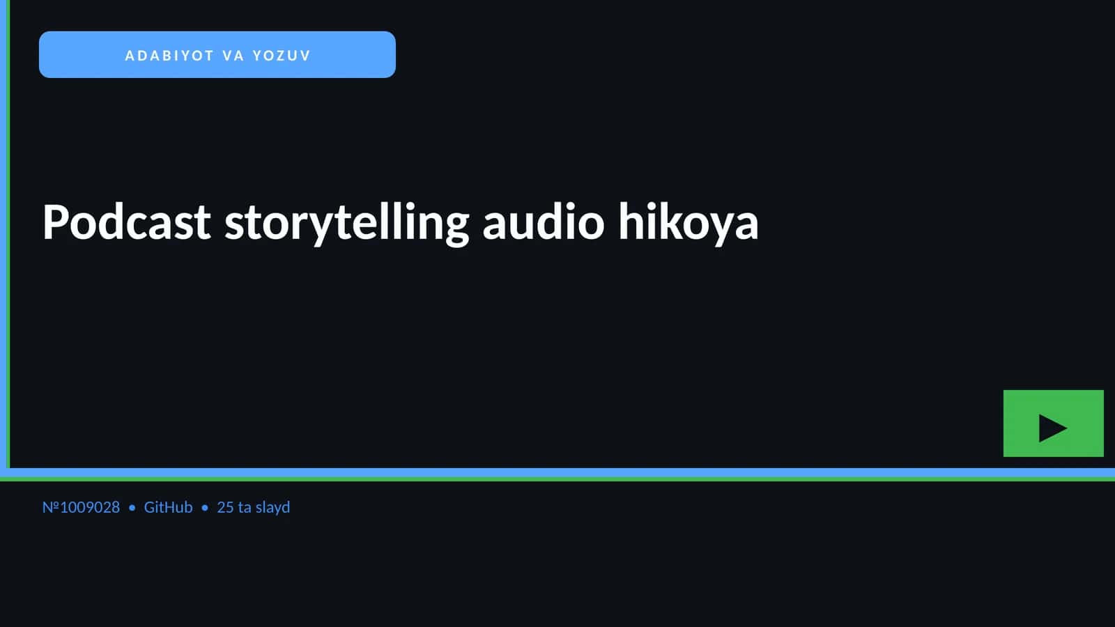 Podcast storytelling audio hikoya