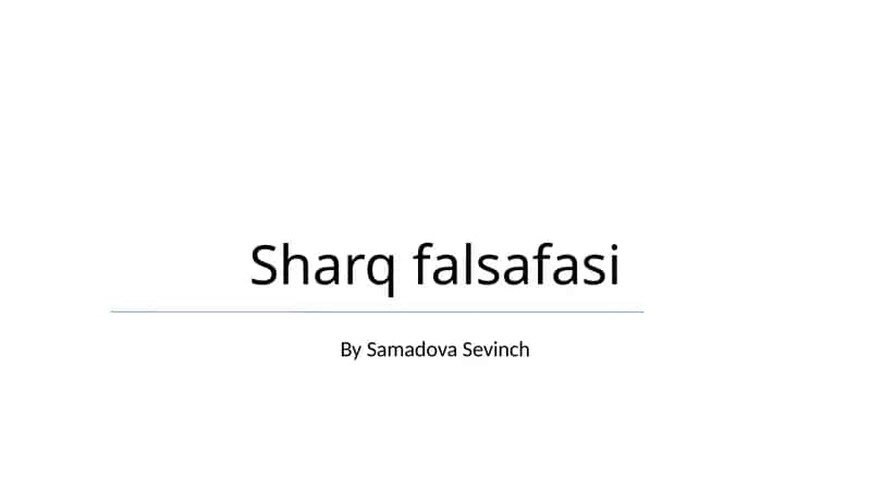 Sharq falsafasi