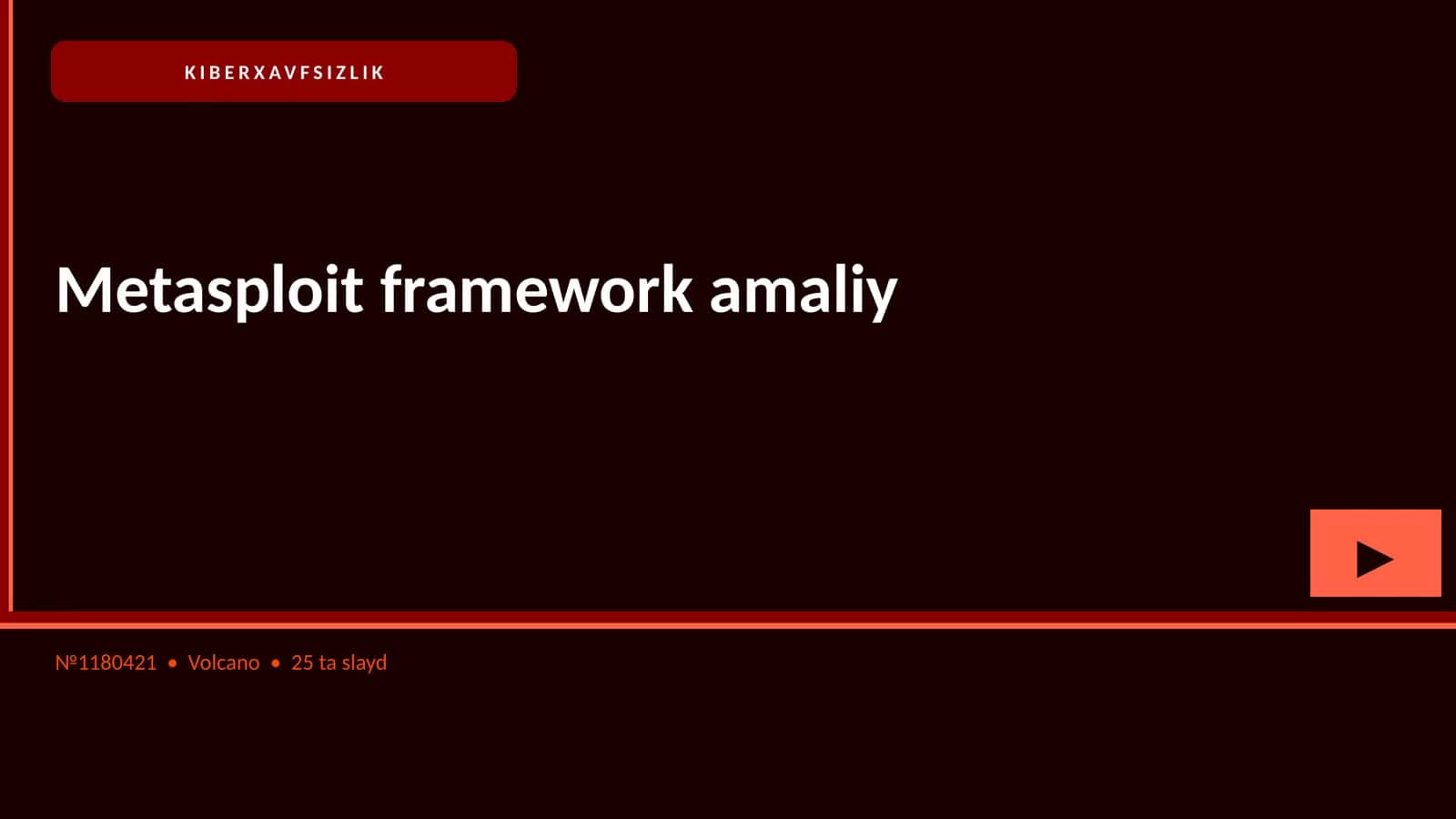 Metasploit framework amaliy