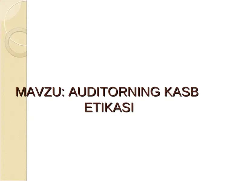 AUDITORNING KASBETIKASI