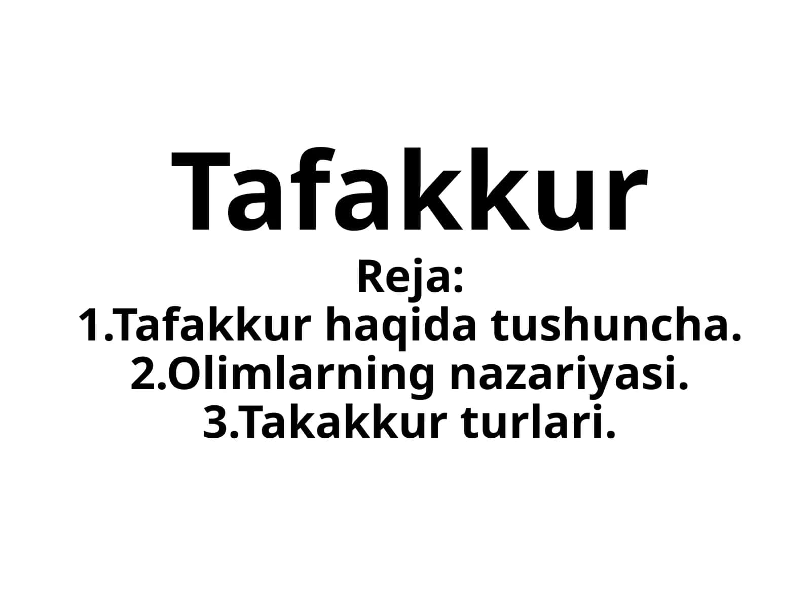 Tafakkurhaqidatushuncha