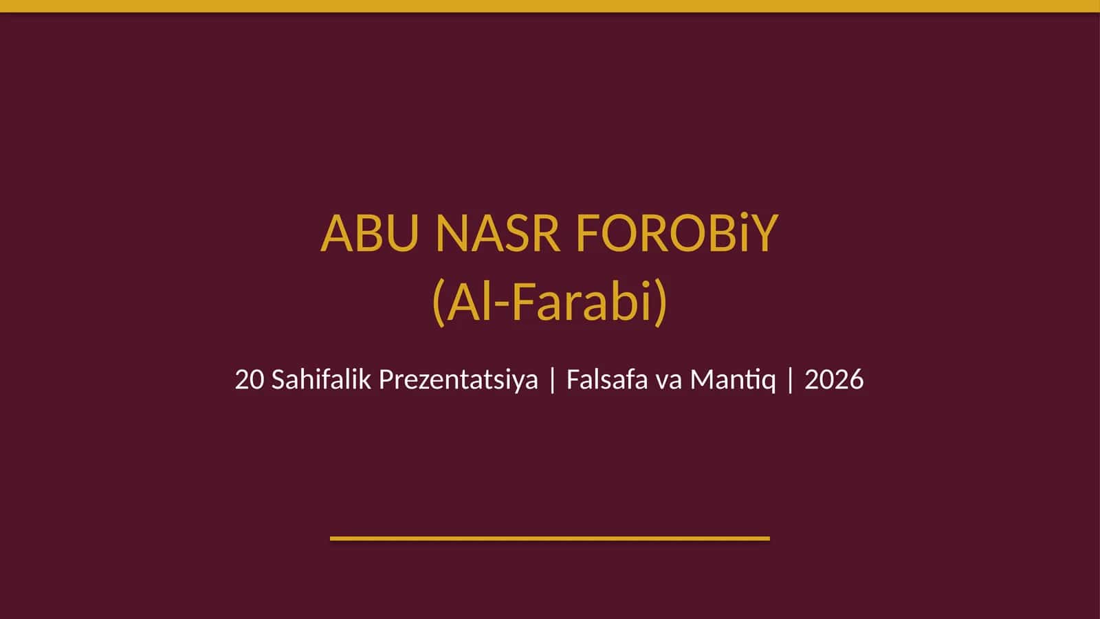 Abu Nasr Forobiy