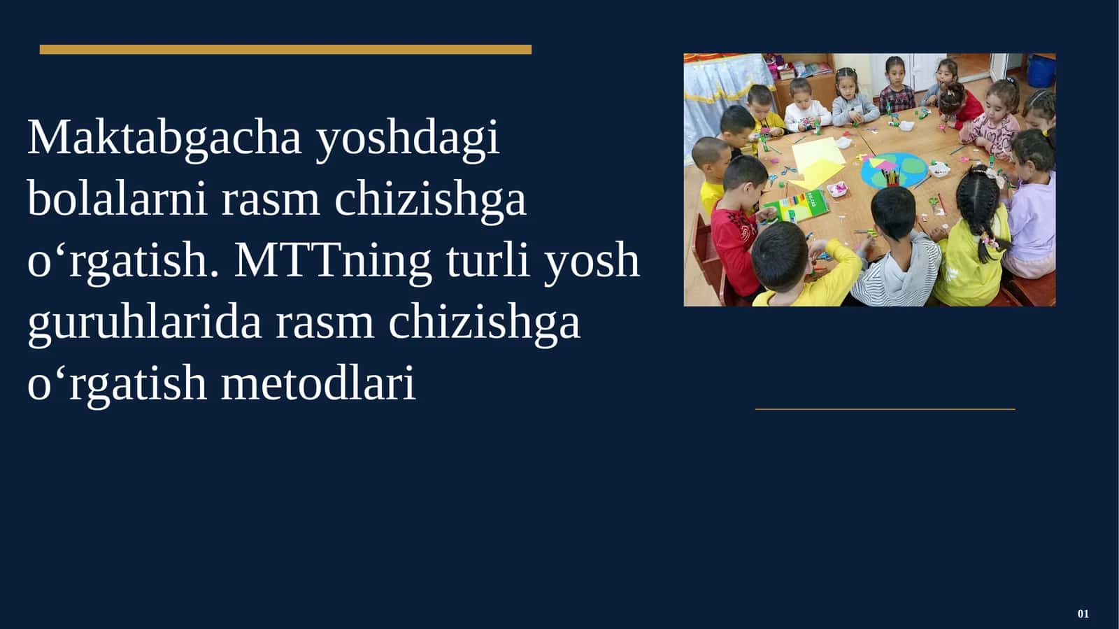 Maktabgacha yoshdagi bolalarni rasm chizishga o‘rgatish. MTTning turli yosh guruhlarida rasm chizishga o‘rgatish metodlari