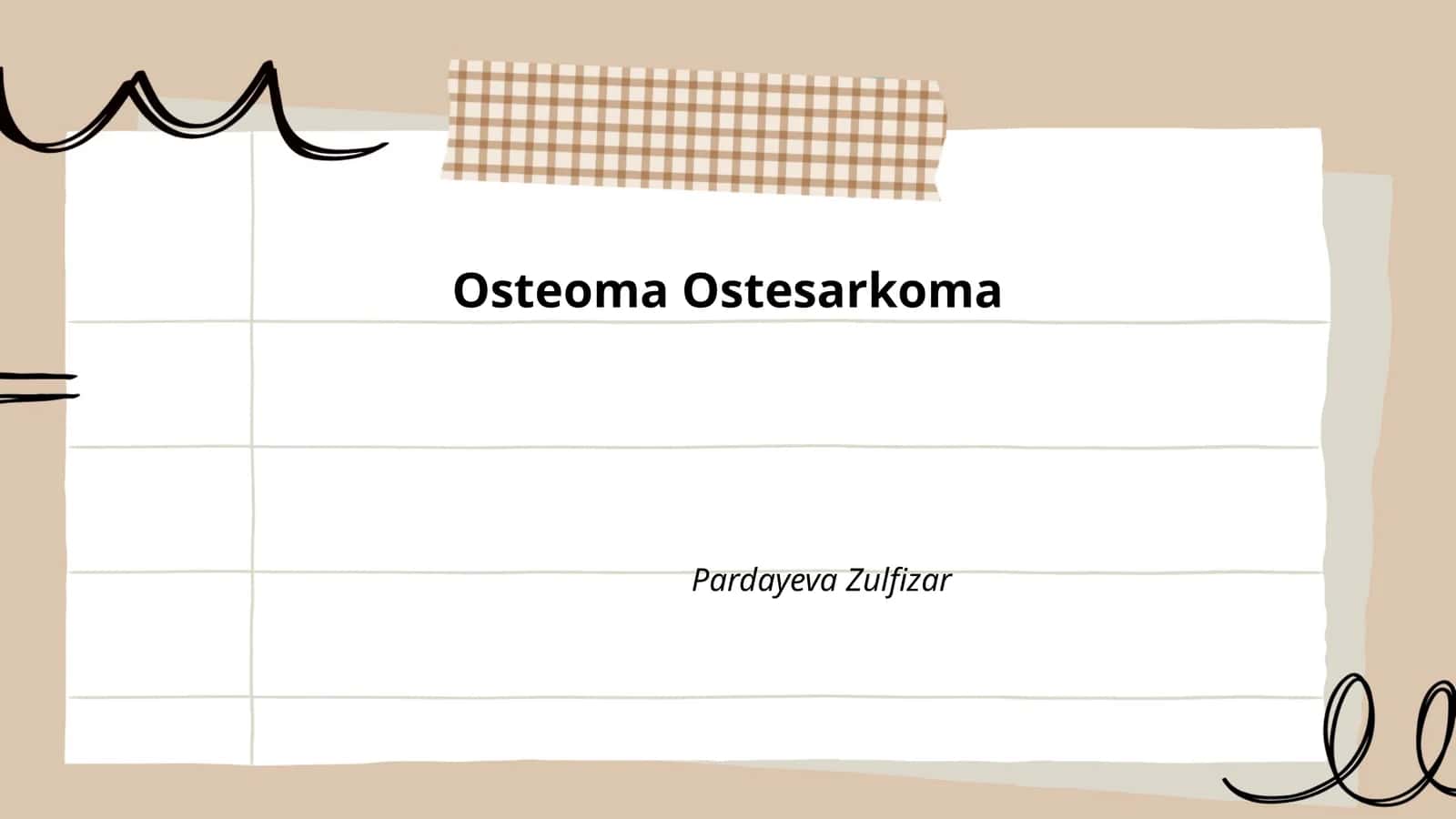 Osteoma Ostesarkoma