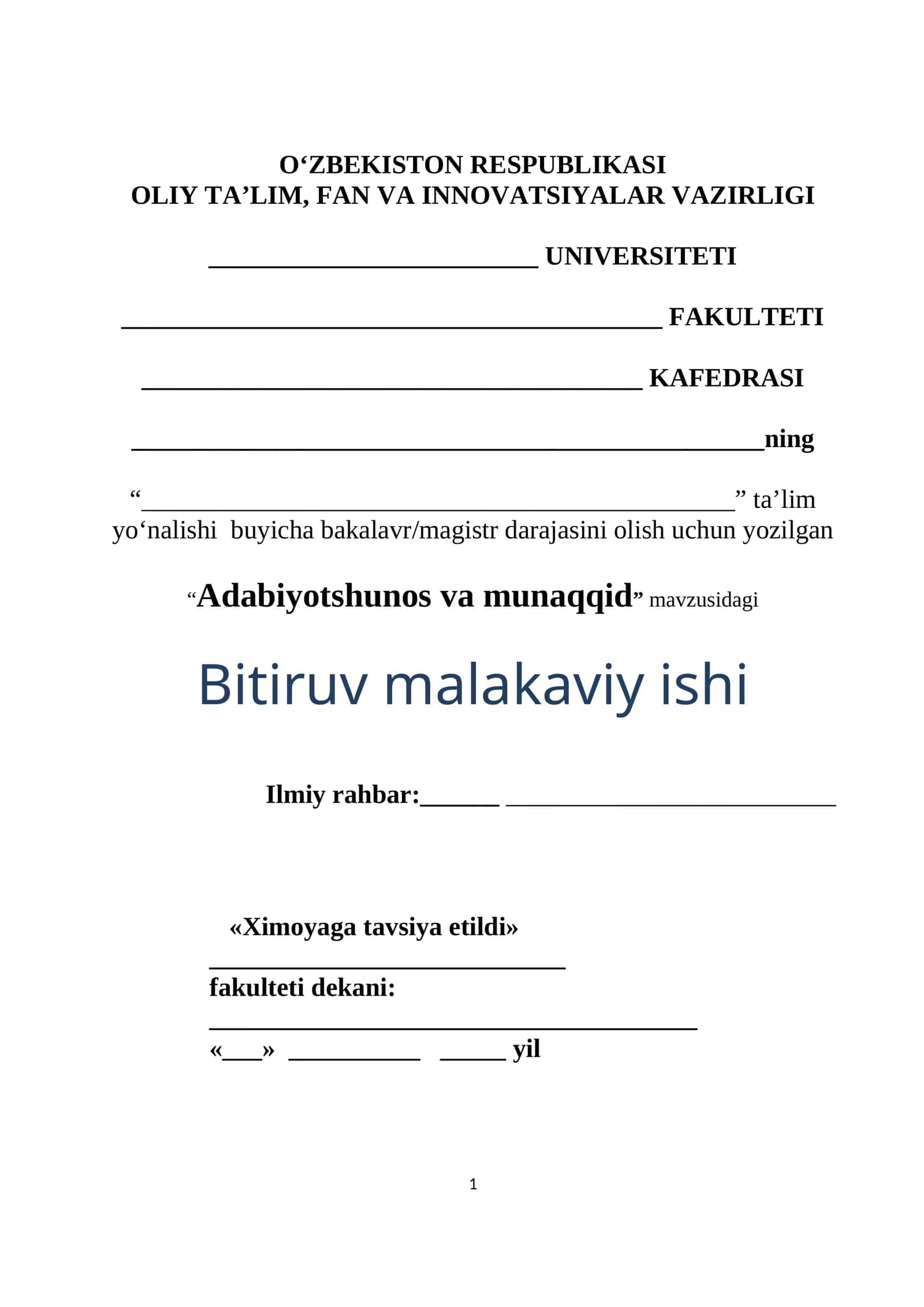Adabiyotshunos va munaqqid