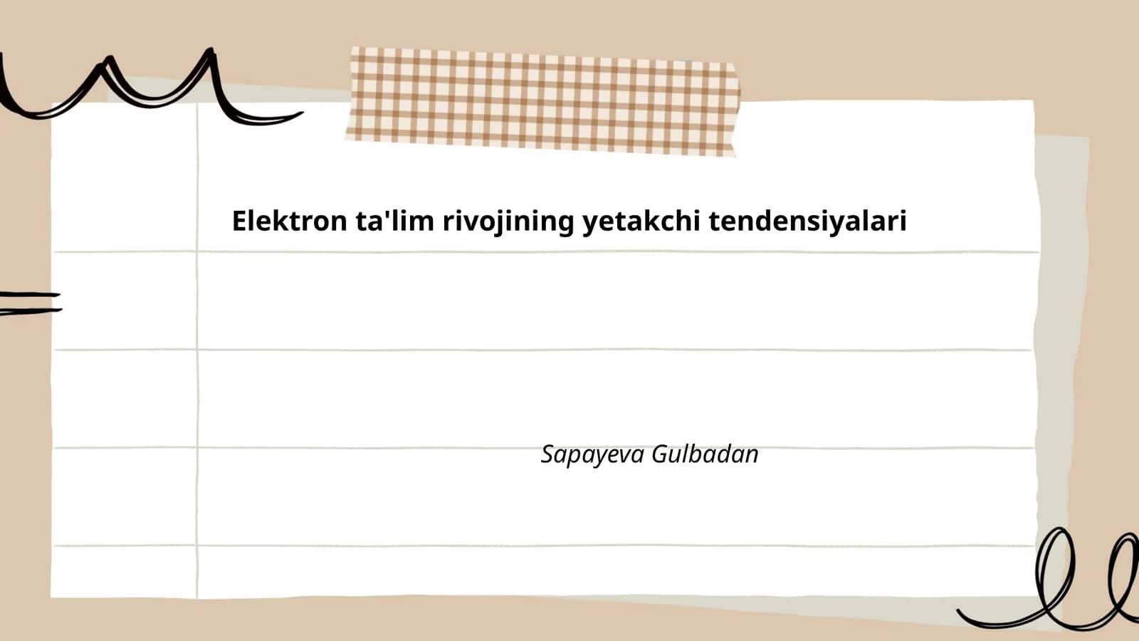Elektron ta'lim rivojining yetakchi tendensiyalari
