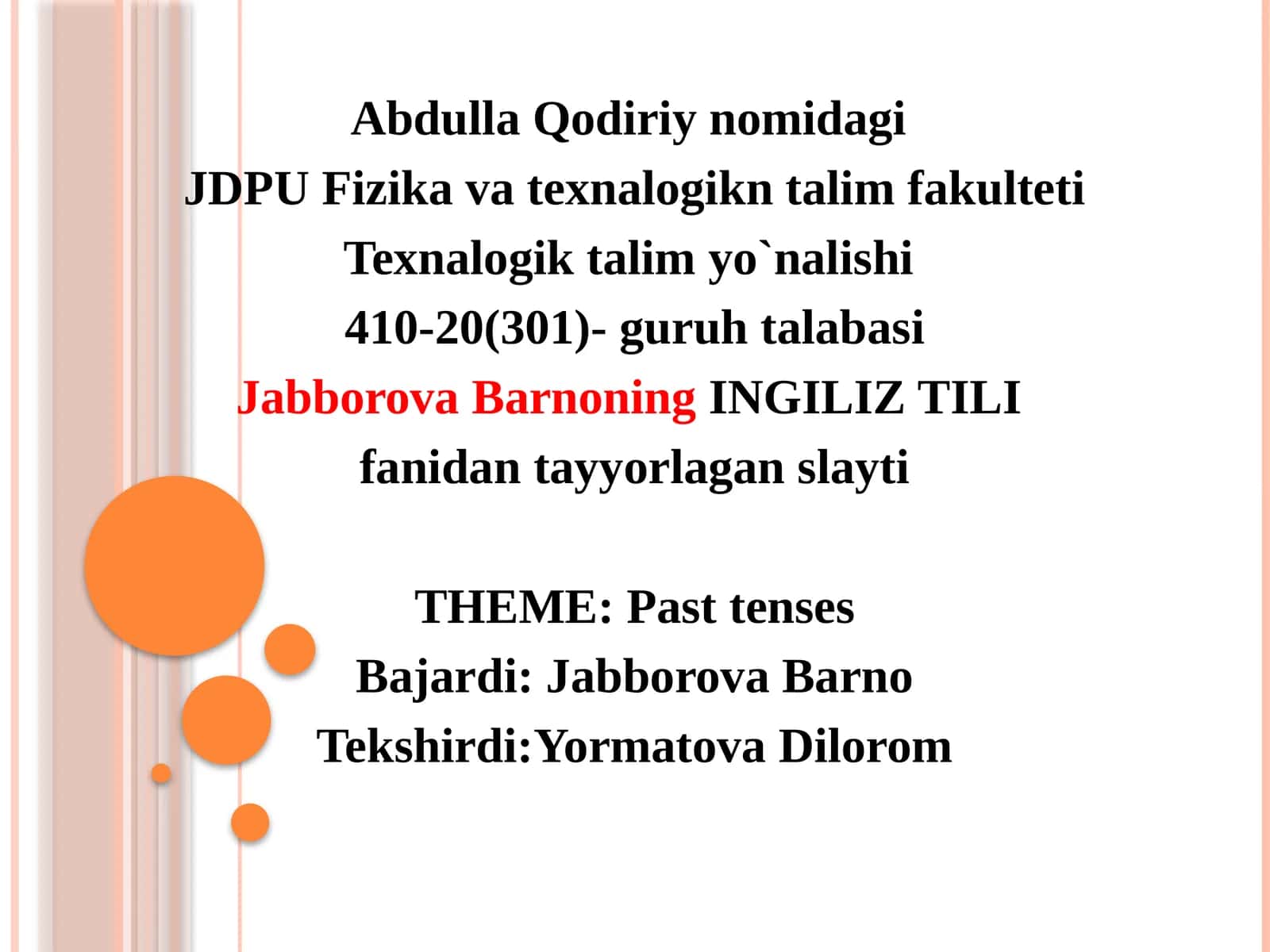Past tenses