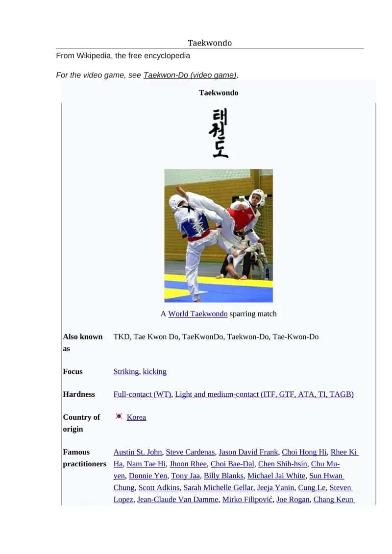 Taekwondo