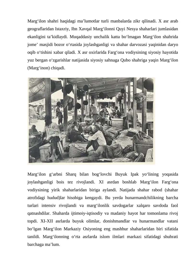 Marg‘ilon shahri haqida