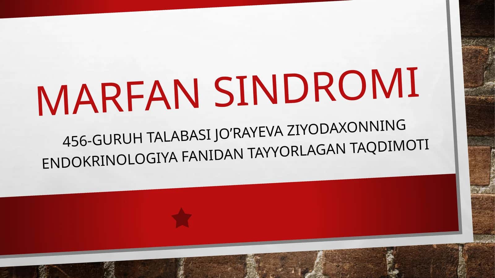 MARFAN SINDROMI