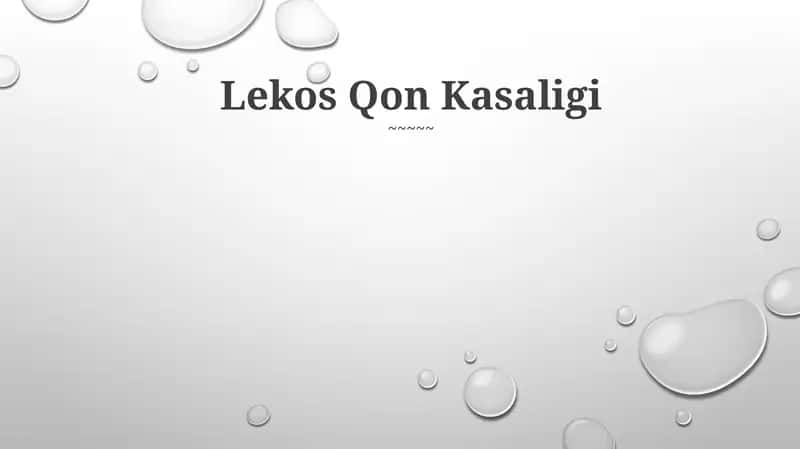 Lekos Qon Kasaligi