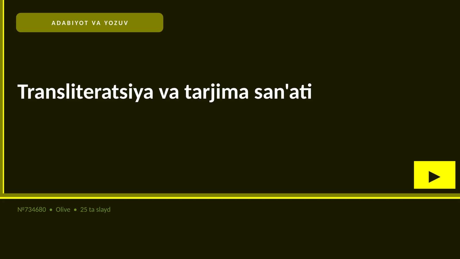 ADABIYOT VA YOZUV