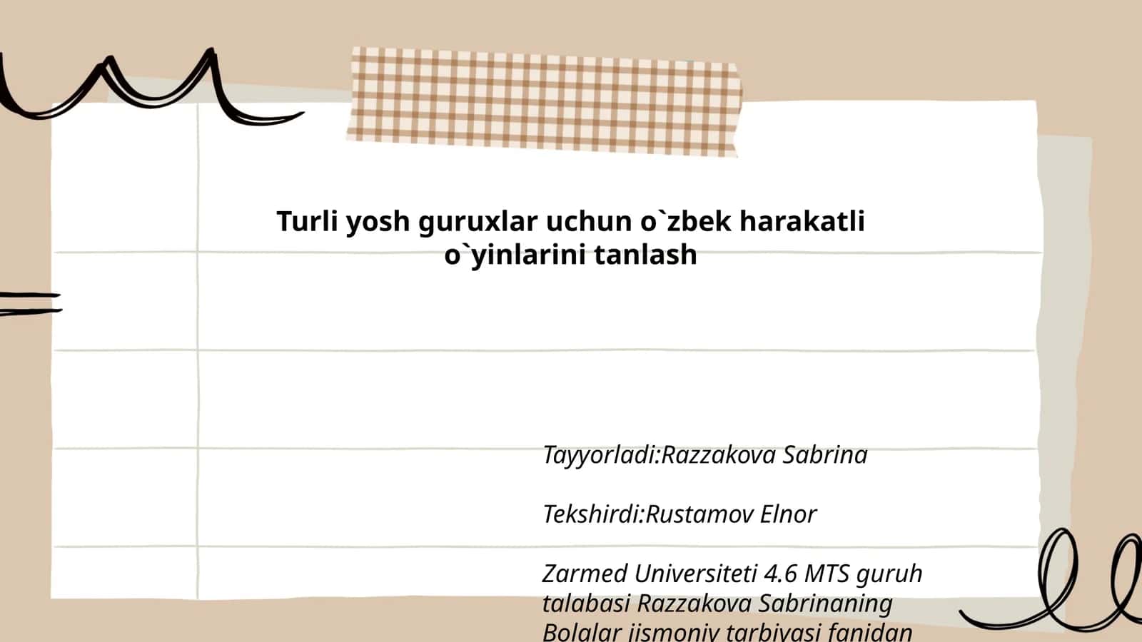 O`zbek harakatli o`yinlar