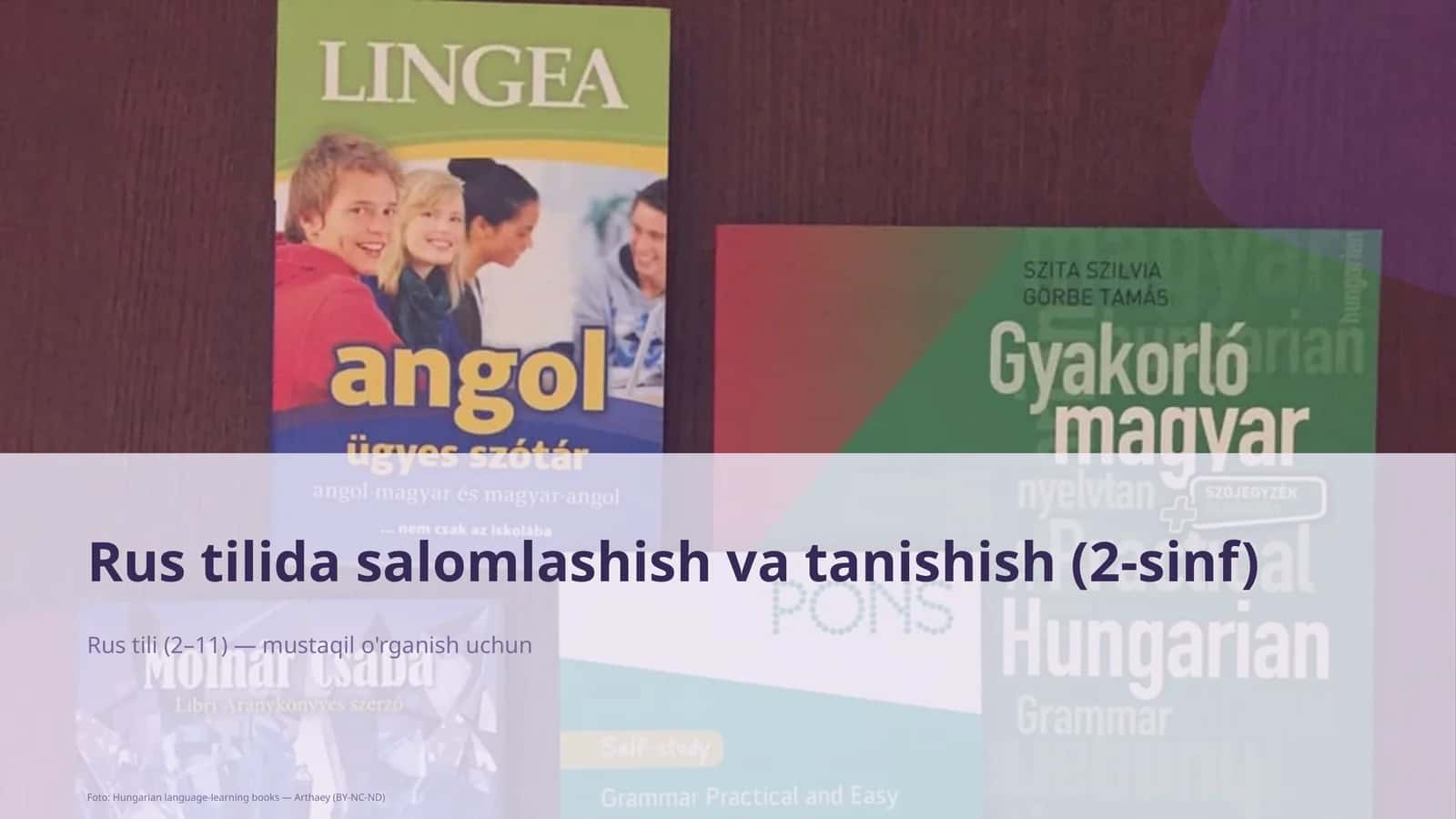 Rus tilida salomlashish va tanishish (2-sinf)