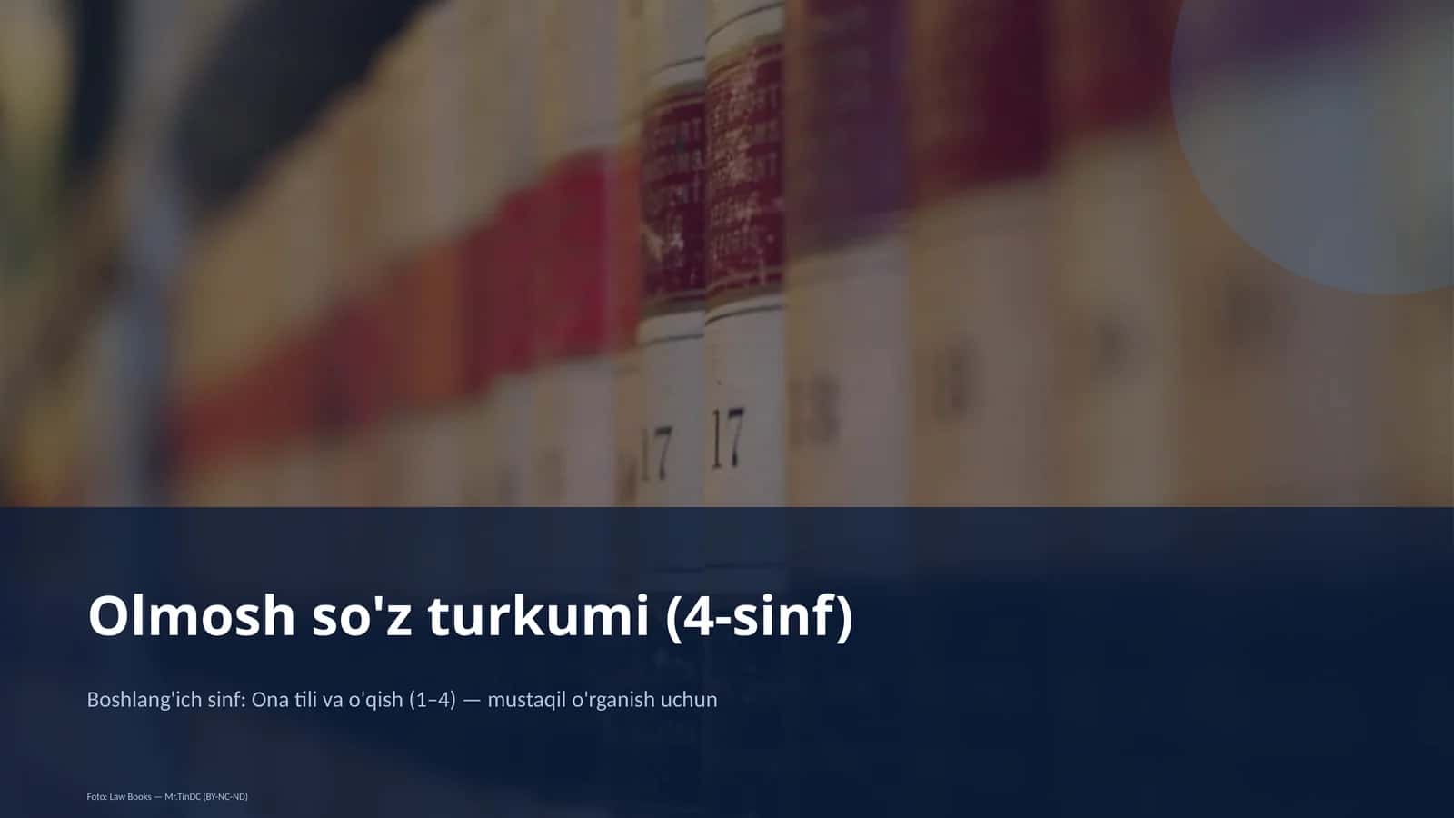 Olmosh so'z turkumi (4-sinf)