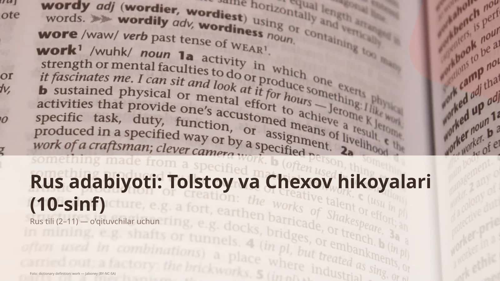 Rus adabiyoti: Tolstoy va Chexov hikoyalari (10-sinf)
