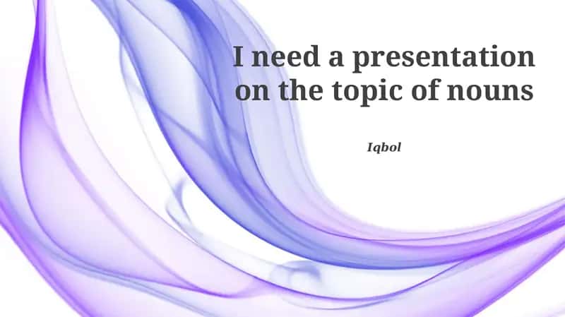 Presentation on Nouns
