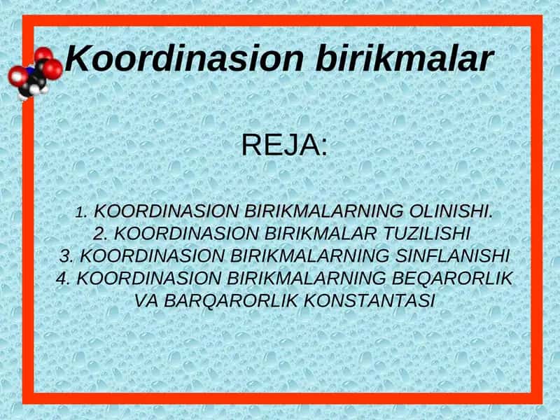 Koordinasion birikmalar