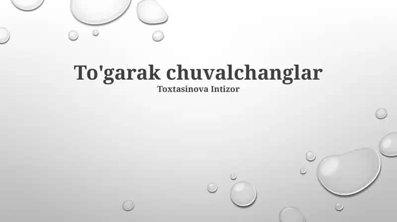 To'garak chuvalchanglar