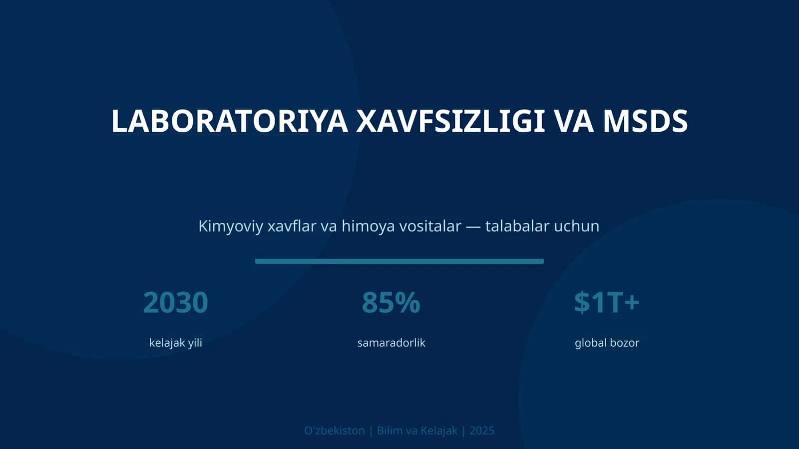 LABORATORIYA XAVFSIZLIGI VA MSDS