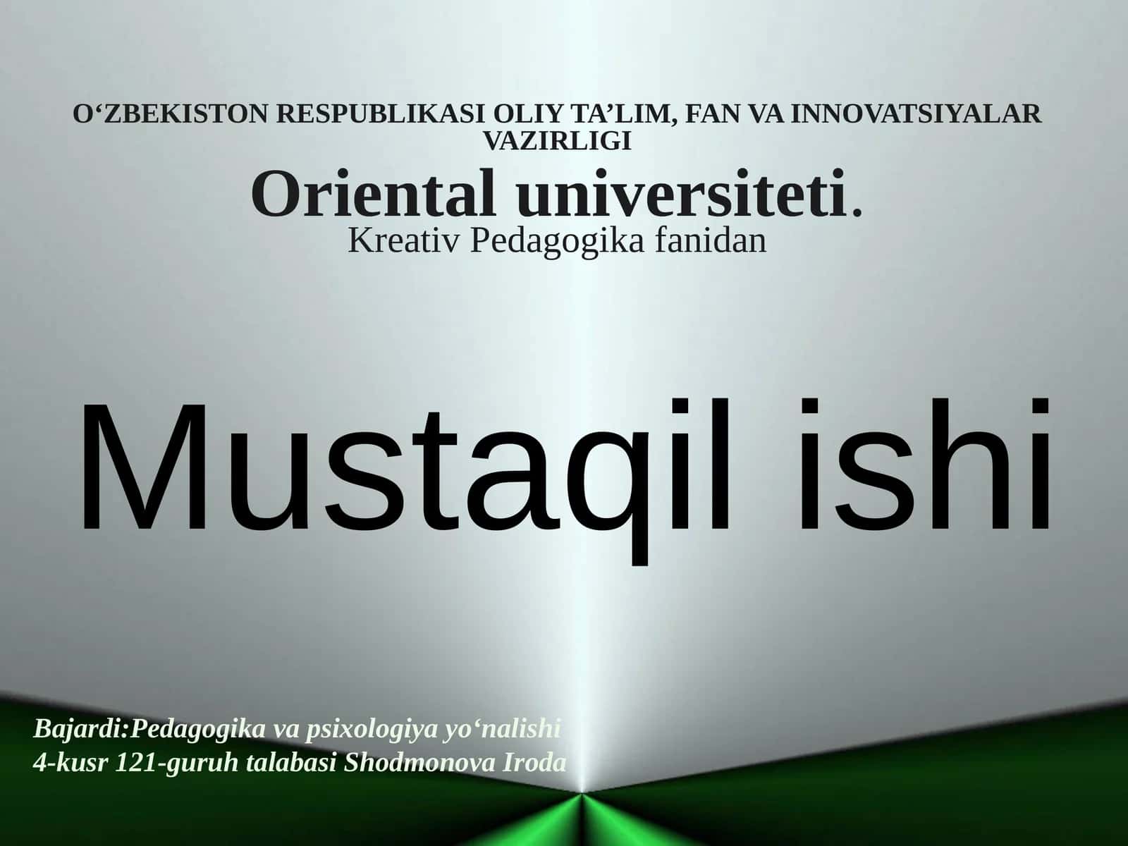Tarbiya fanini o‘qitishda muammoli ta’lim