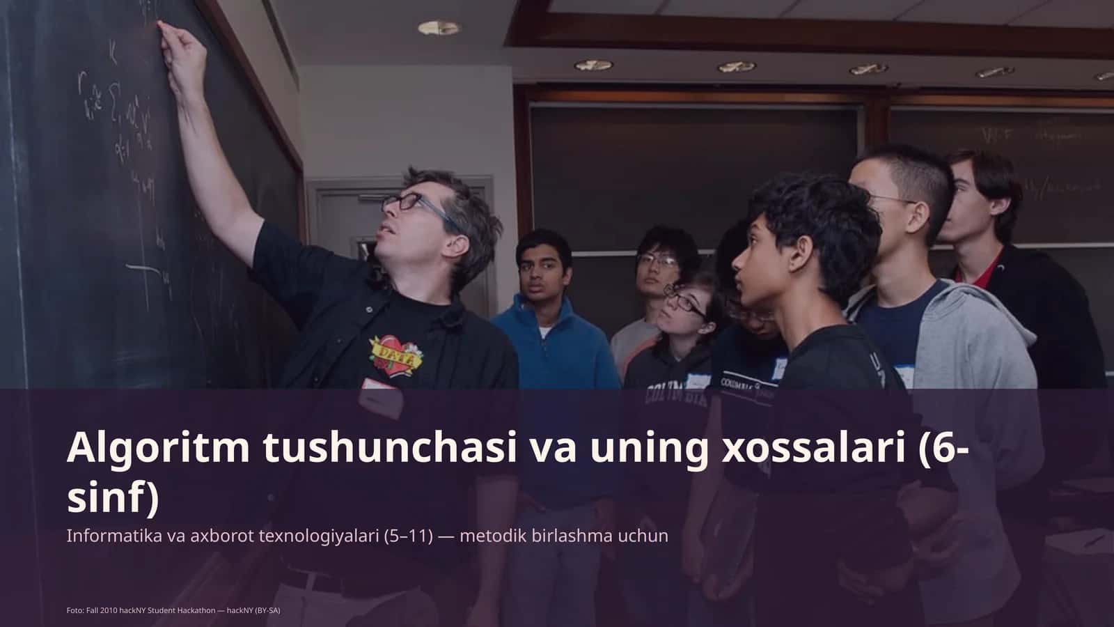Algoritm tushunchasi va uning xossalari (6-sinf)