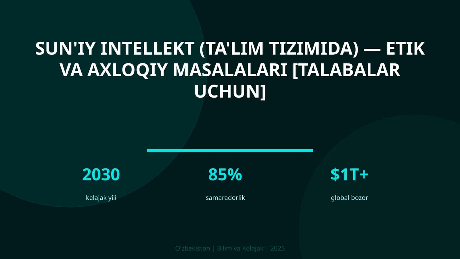 SUN'IY INTELLEKT (TA'LIM TIZIMIDA) — ETIK VA AXLOQIY MASALALARI [TALABALAR UCHUN]