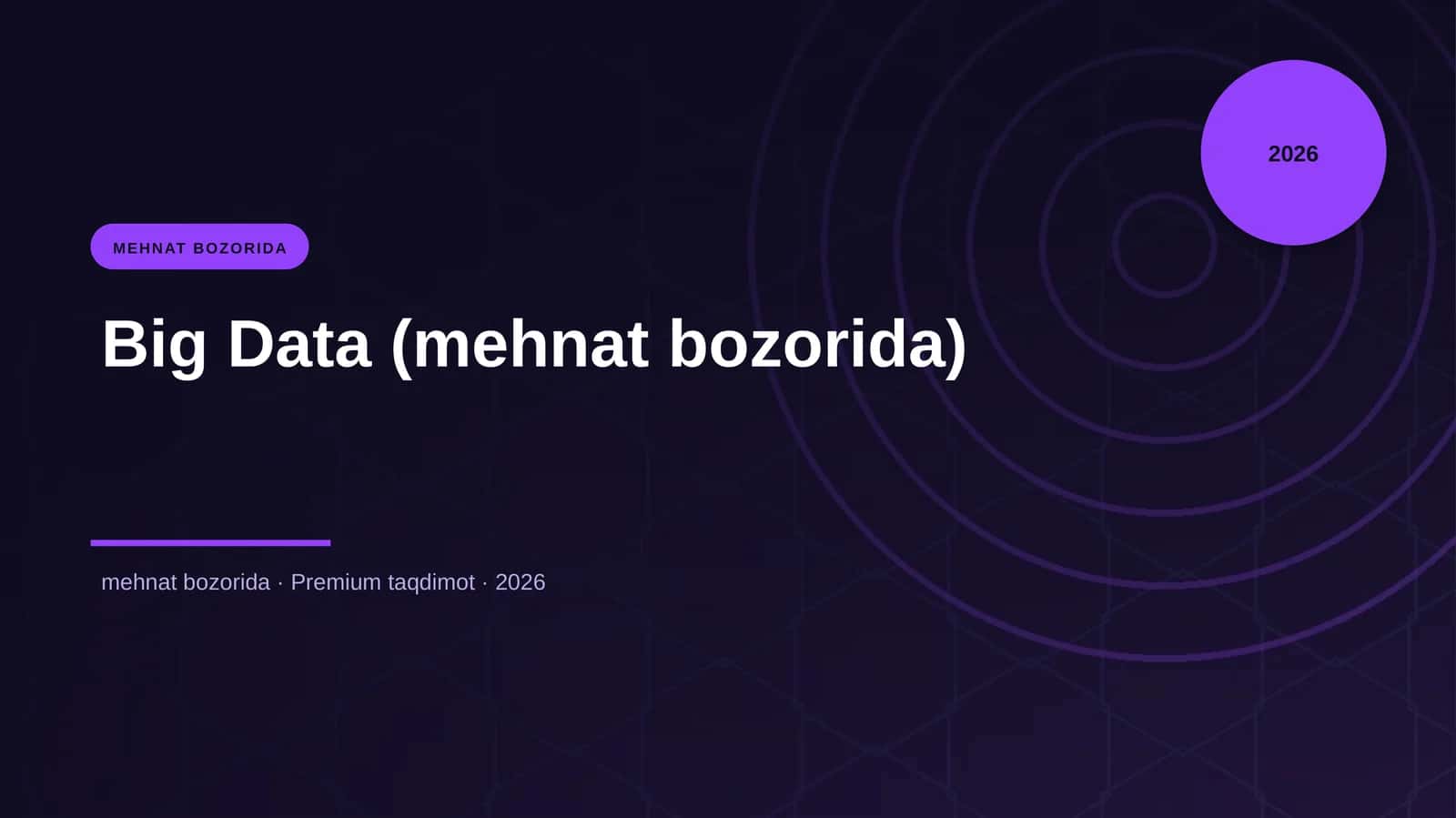 Big Data (mehnat bozorida)