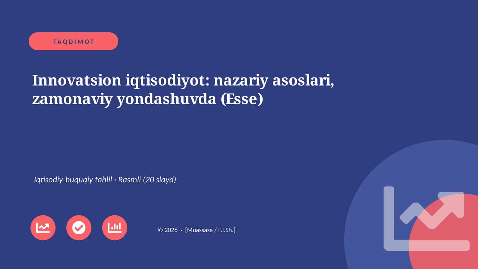 Innovatsion iqtisodiyot: nazariy asoslari, zamonaviy yondashuvda (Esse)