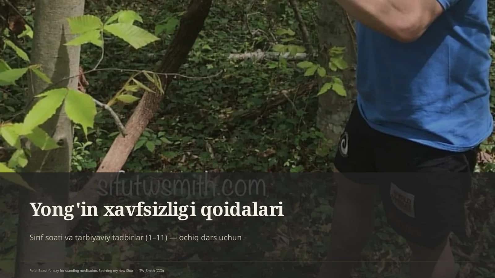 Yong'in xavfsizligi qoidalari