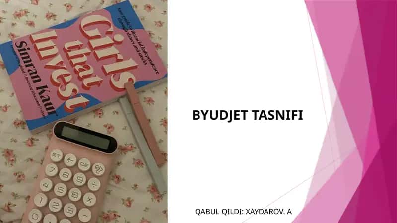 BYUDJET TASNIFI 1