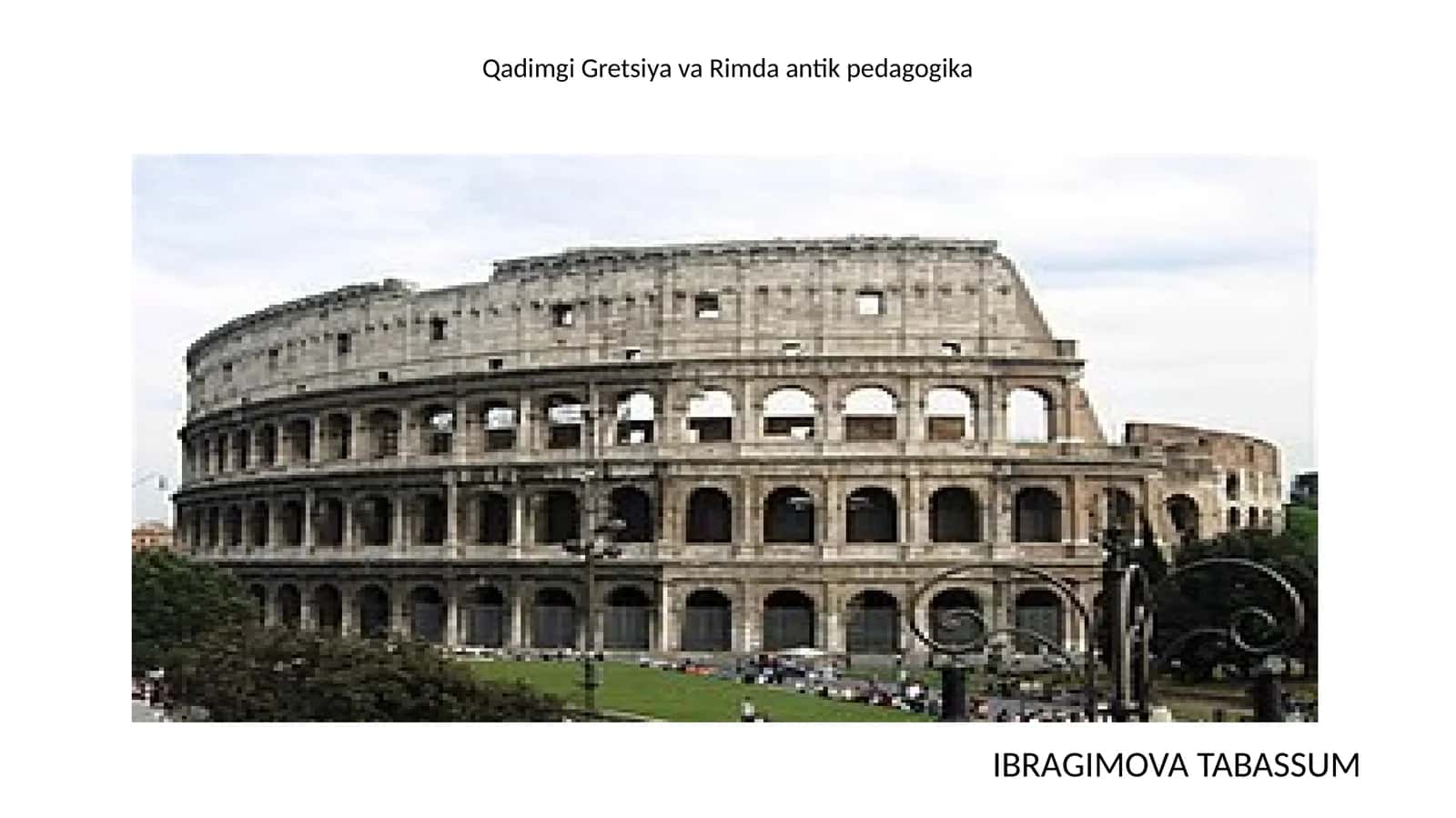 Qadimgi Gretsiya va Rimda antik pedagogika