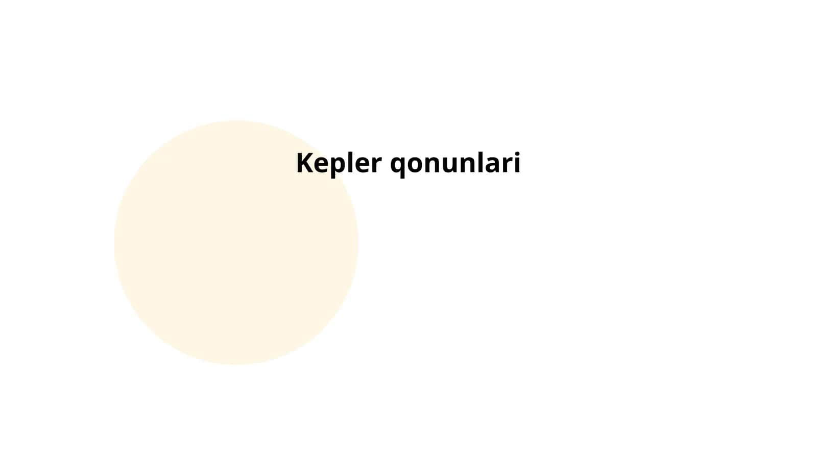 Kepler qonunlari