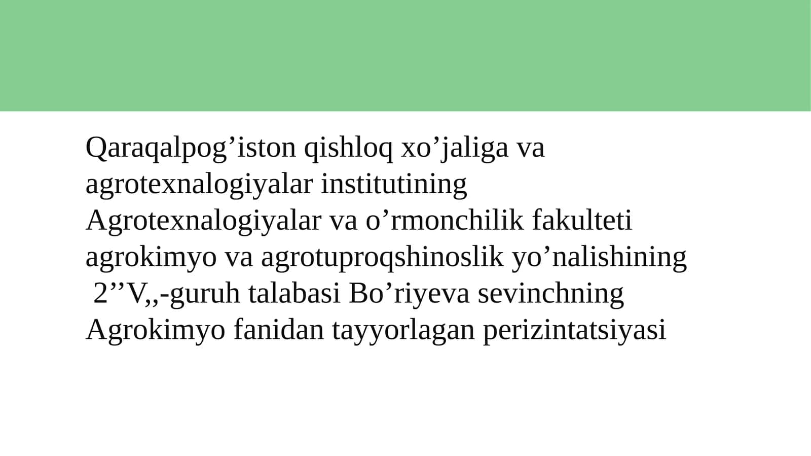Fosforli o’g’itlarning ekalogik ro’li
