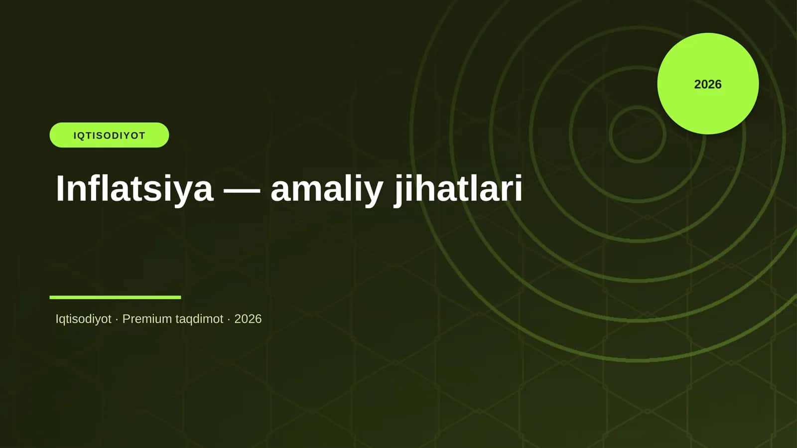 Inflatsiya — amaliy jihatlari