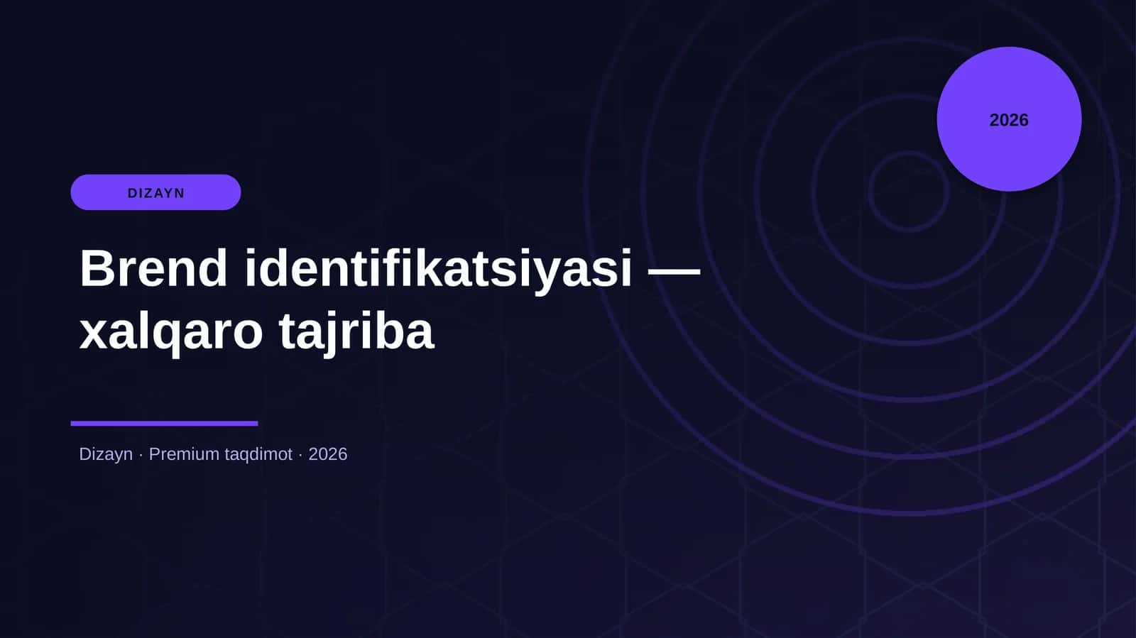 Brend identifikatsiyasi — xalqaro tajriba