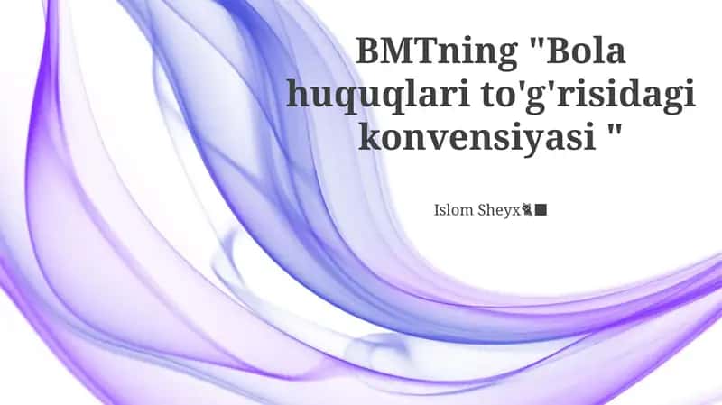 Bola huquqlari to'g'risidagi konvensiyasi