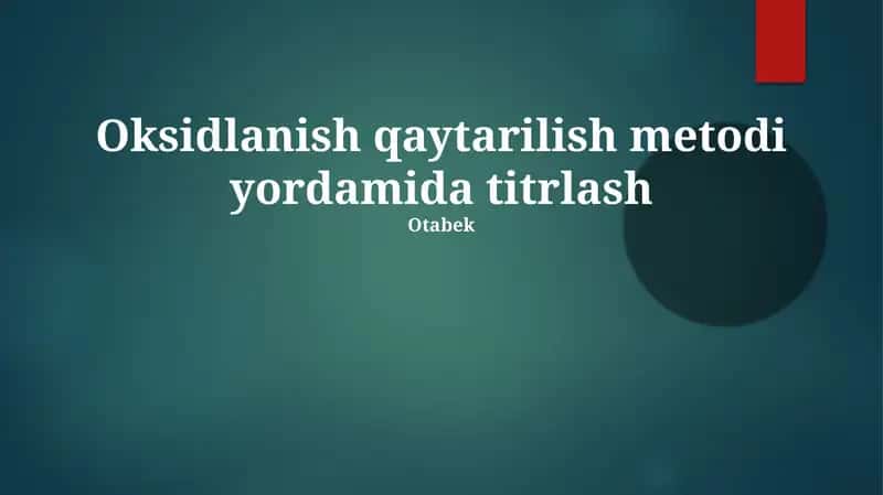 Iodometrik titrlash