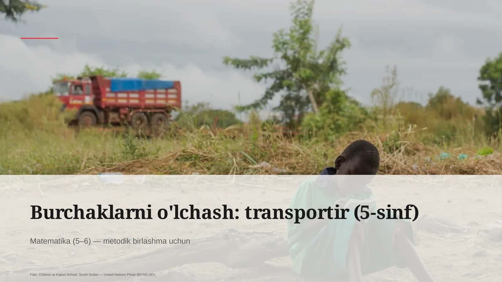 Burchaklarni o'lchash: transportir (5-sinf)